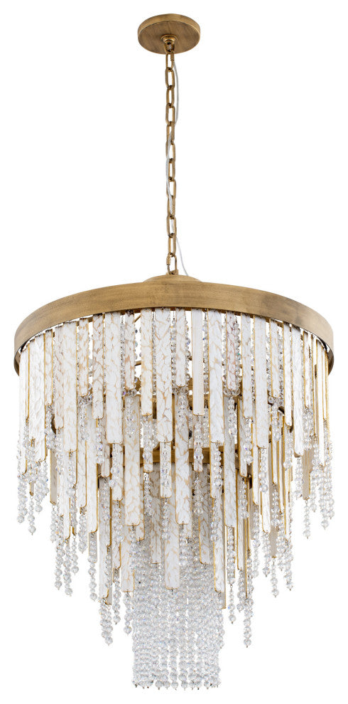 Lafayette Seven Light Chandelier in Havana Gold