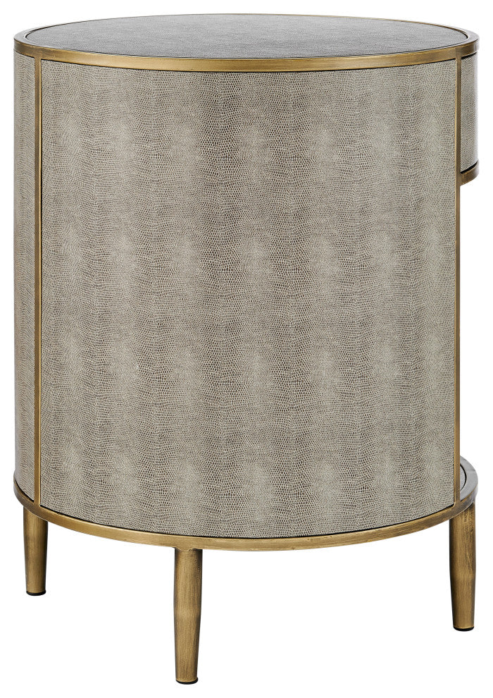 Loretta Faux Shagreen Side/ End Table