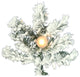 Flocked Alaskan Pine Tree, Dura-Lit and Lights, 7.5', Clear Lights