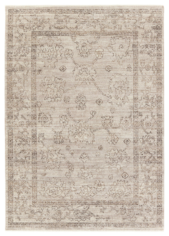 Vibe by Jaipur Living Camille Floral Gray/ Brown Area Rug 4'X5'2"
