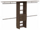 Pittsburg Drawer Closet with 5 Open Shelves, 4 Rods, and 3 Drawers,Dark Walnut