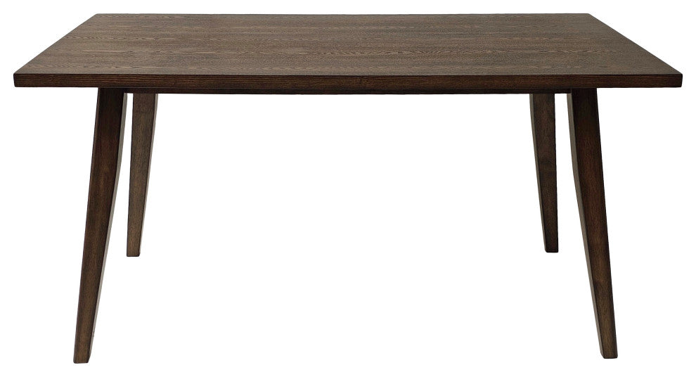 GDF Studio 7-Piece Mid-Century Dining Set, 6 Chairs, Light Beige/Walnut/Brown