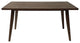 GDF Studio 7-Piece Mid-Century Dining Set, 6 Chairs, Light Beige/Walnut/Brown