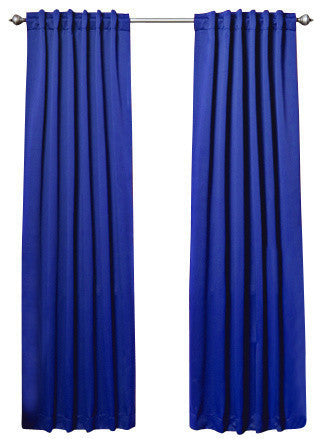 Solid Thermal Blackout Curtain Panels, Royal Blue, 84", Set of 2