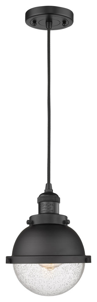 Innovations 201C-BK-HFS-64-BK-LED Hampden 1 Light Mini Pendant, Matte Black