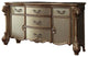 Wooden 5-drawer Dresser, Gold Patina