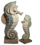 2-Piece Seabiscuit Seahorse Statues