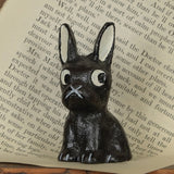 Mini Black French Bull Dog Statue Figurine Set 3 | Paperweight Cute Cartoon