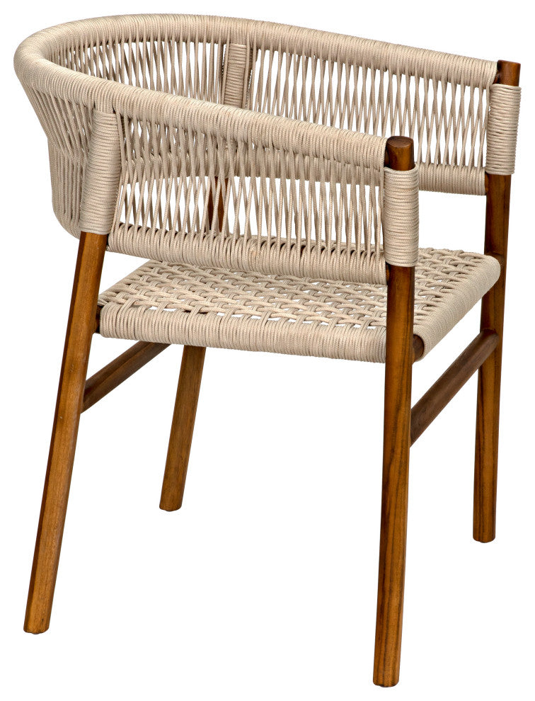 Conrad Chair, Teak With Woven Rope