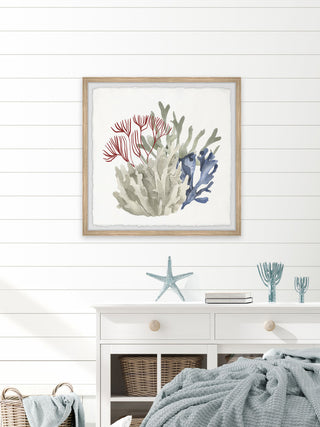 "Seaweed Bloom" Framed Painting Print, 24x24