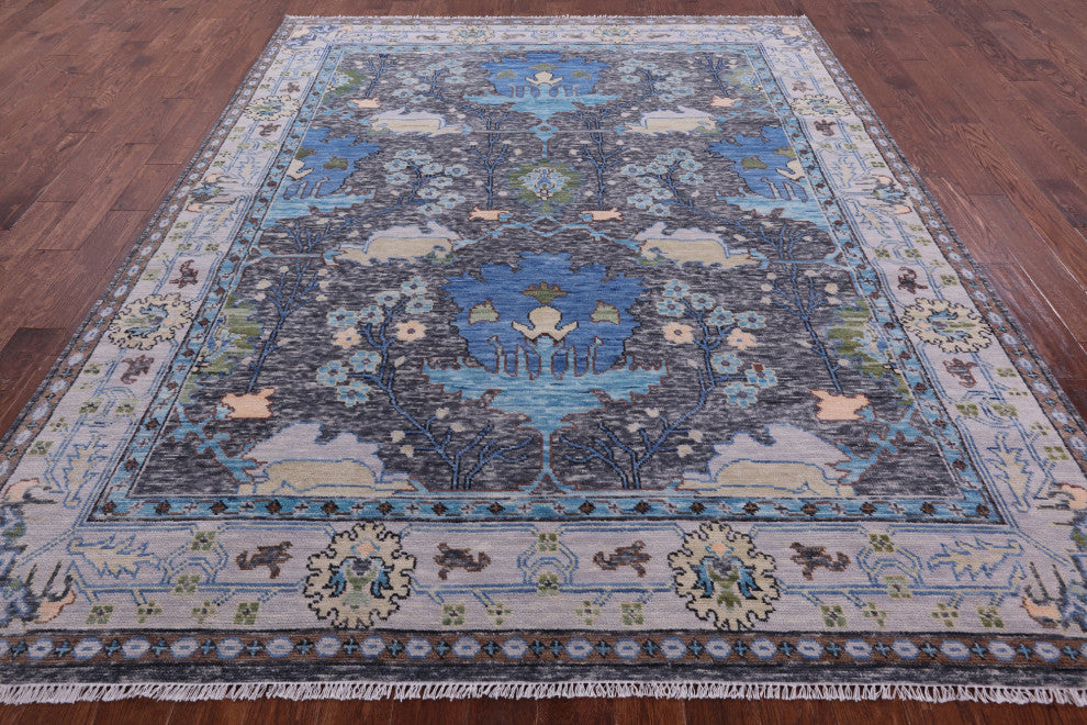 Hand Knotted Turkish Oushak Wool Rug 8' 3" X 10' 2" - Q15955