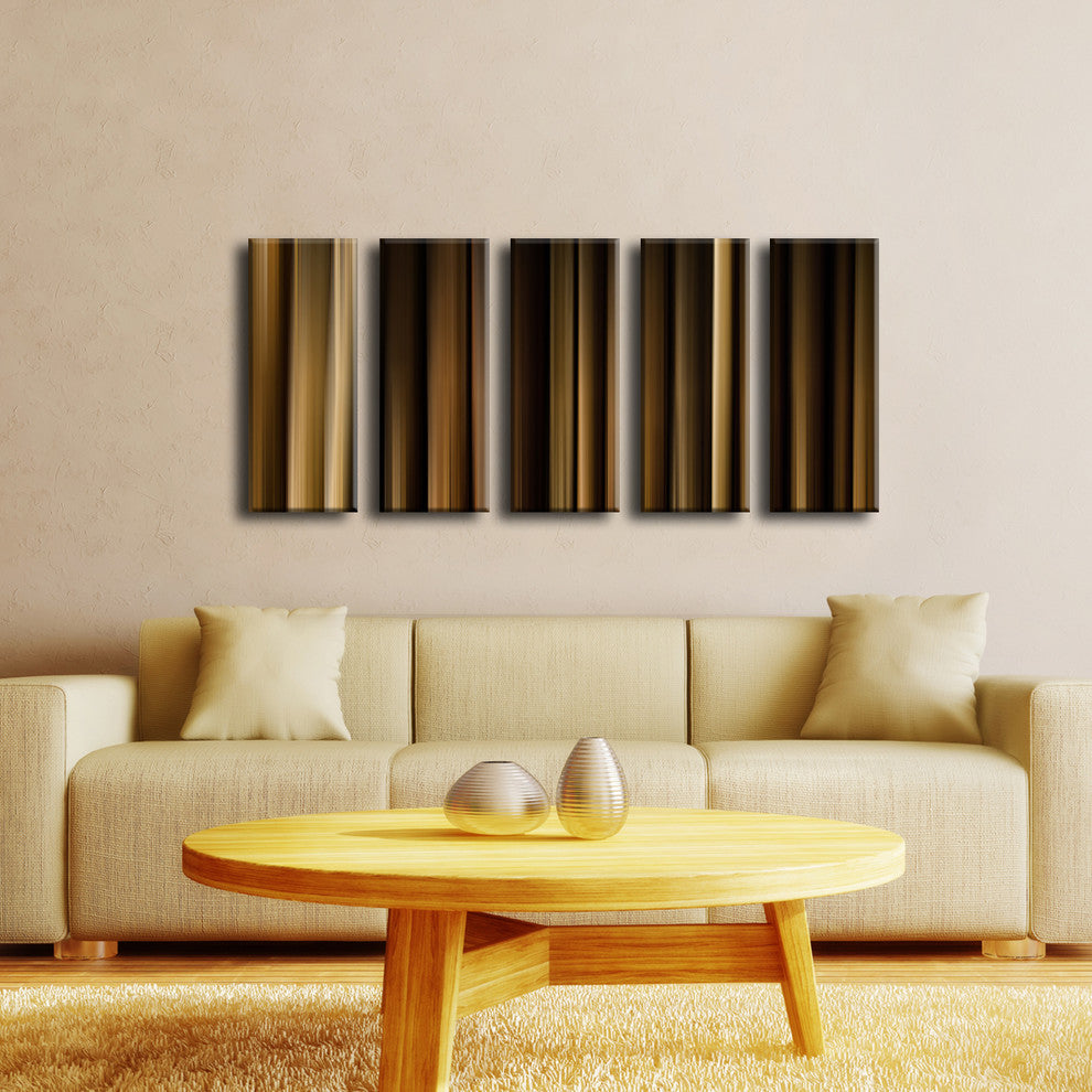 Ready2HangArt ''Blur Stripes VII'' 5-PC Canvas Wall Art Set, 30 in. Highx12 in.