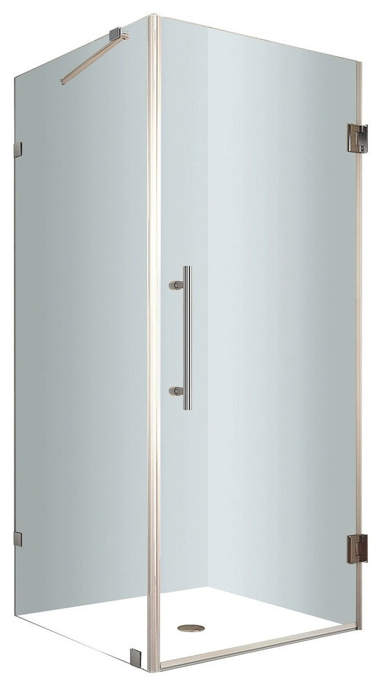 Aston Aquadica 30"x30"x72" Completely Frameless Square ShowerEnclosure Stainless
