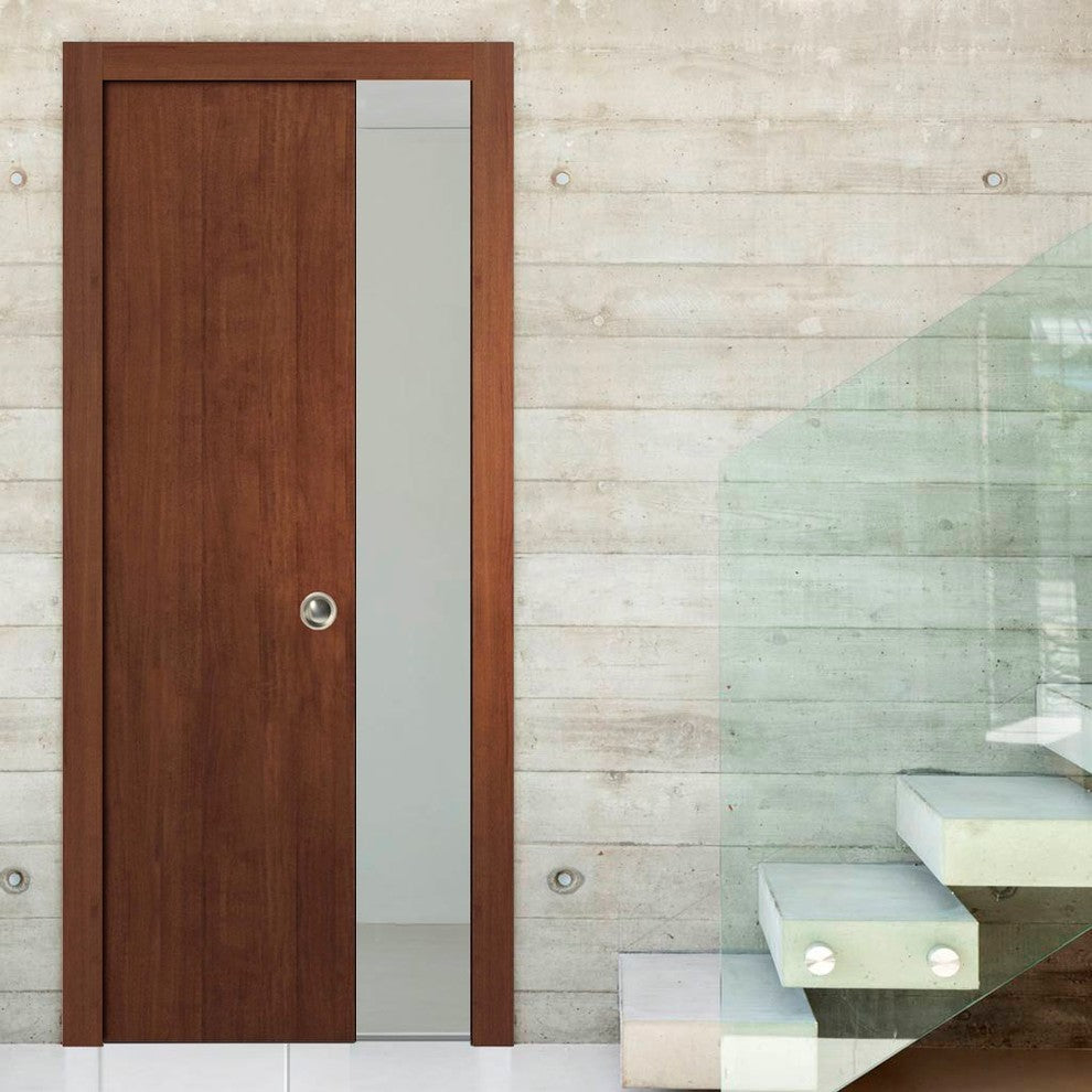 Sliding Pocket Door 32 x 80 & Hardware Frames | Planum 0010 Walnut Modena