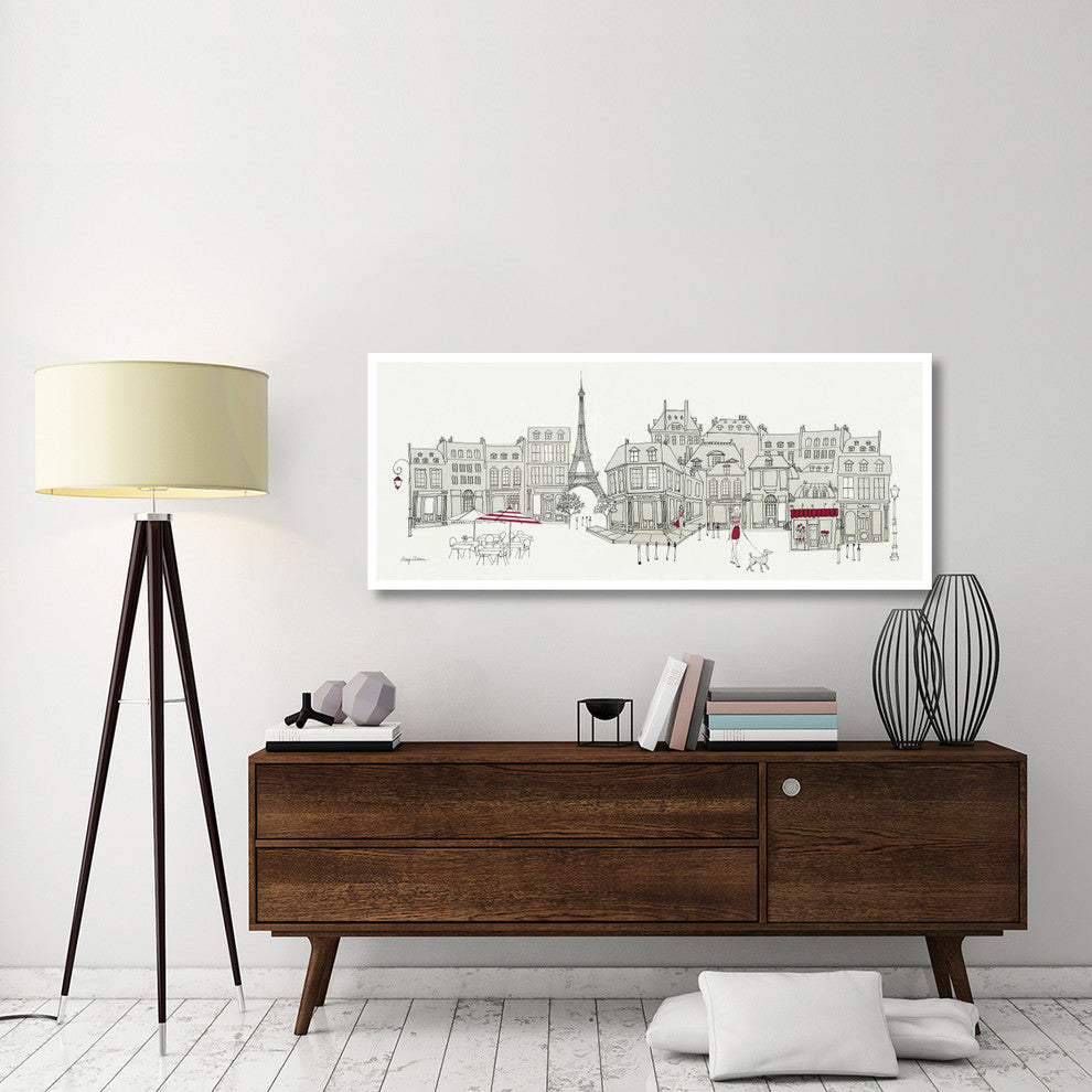 "World Cafe II Paris Red" Digital Paper Print by Avery Tillmon, 62"x26"