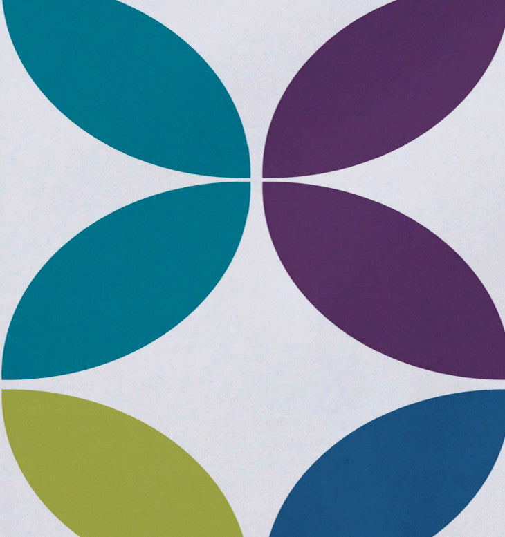 Eye Opener, Geometric Print Placemat, Set of 4, Turquoise