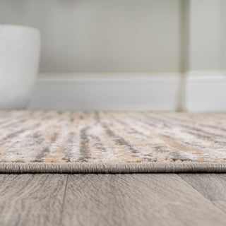 Loom Modern Strie' Beige/Gray 5 ft. x 8 ft. Area Rug
