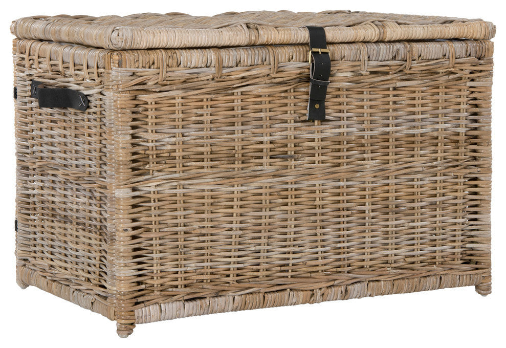 happimess Michael 35" Wicker Storage Trunk, Natural