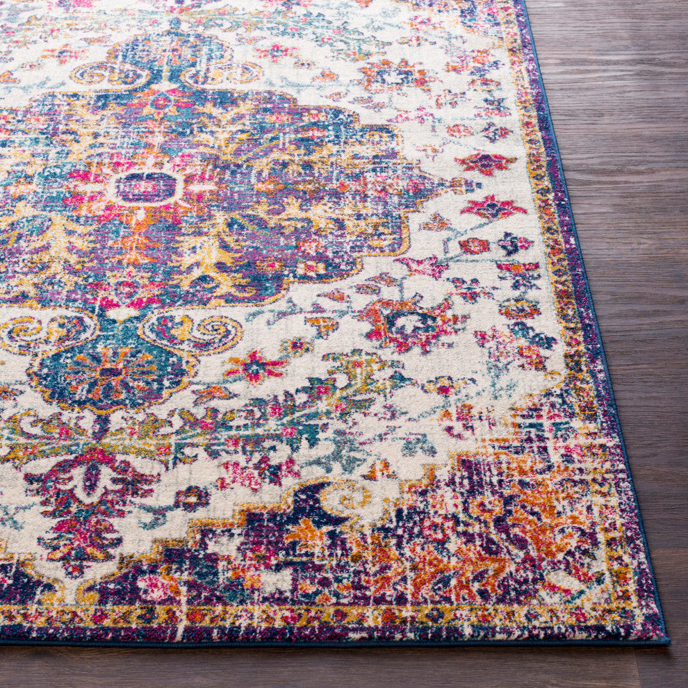 Harput Updated Traditional Beige, Saffron Area Rug, 2'7"x7'3" Runner