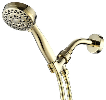 5 Spray Settings Hand Shower Set, Gold