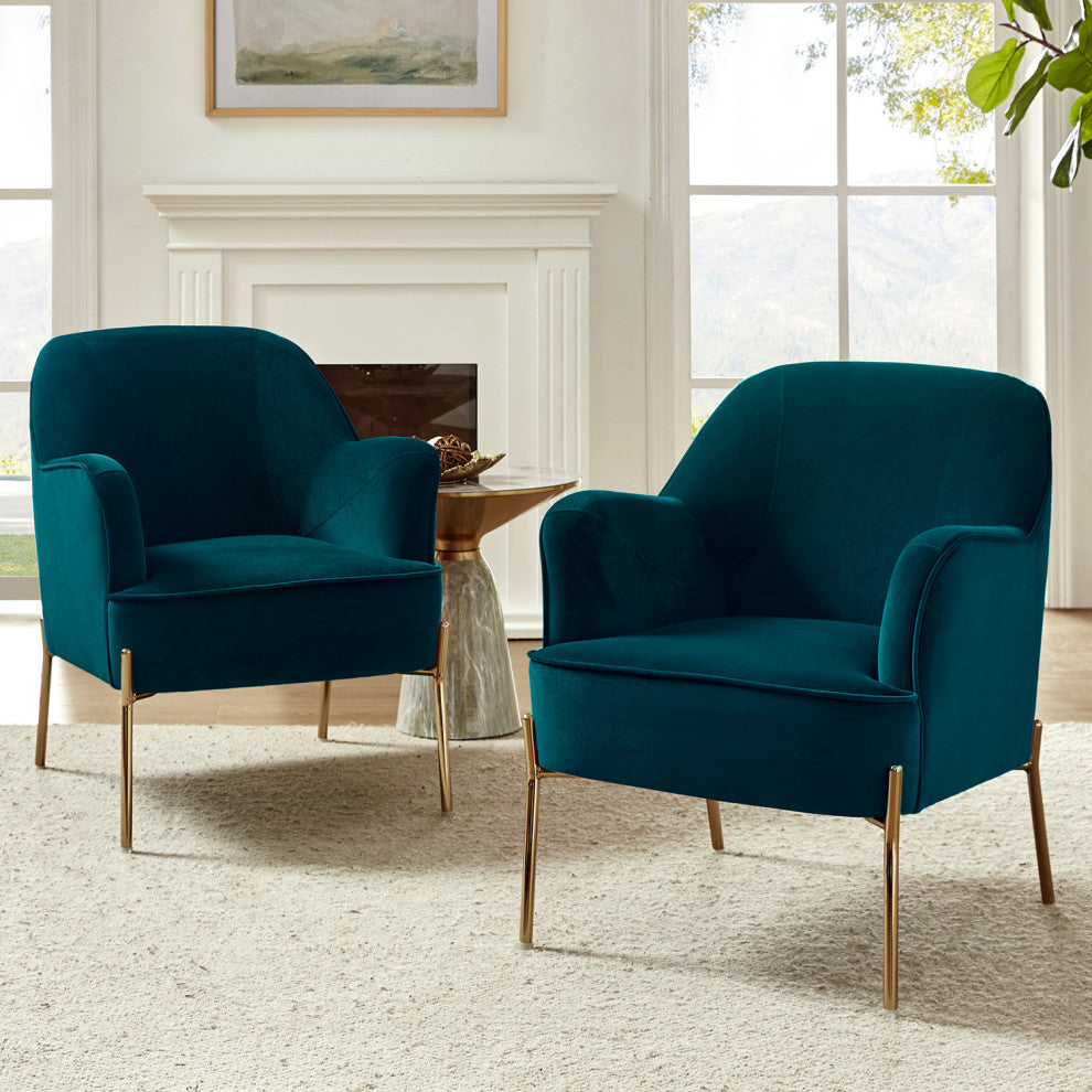 Nora Fabric Accent Chair, Teal
