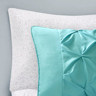 Intelligent Design Vinnie Boho Comforter Set With Bed Sheets, Aqua