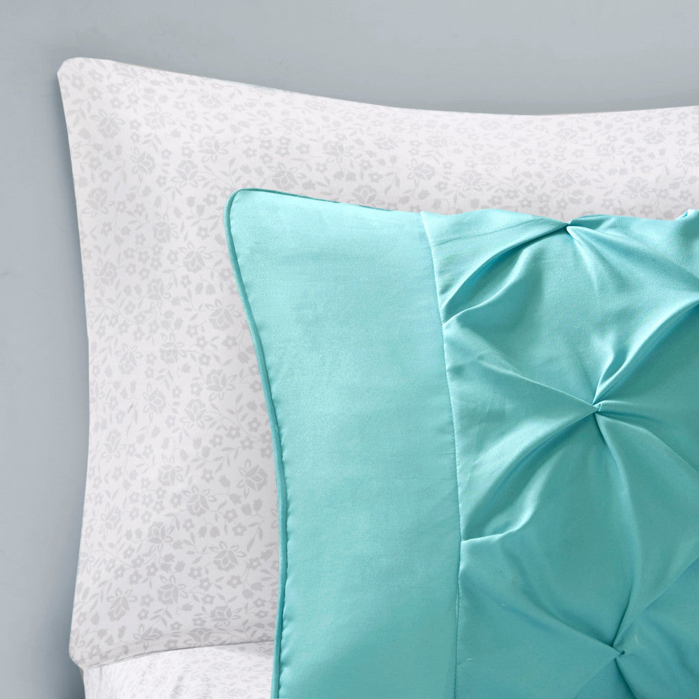 Intelligent Design Vinnie Boho Comforter Set With Bed Sheets, Aqua