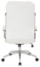 Executive Faux Leather High-Back Chair, White
