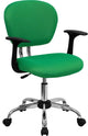 Brielle Mid-Back Bright Green Mesh Swivel Office Task Chair With Arms