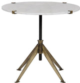 Antique Brass Metal Side Table Large