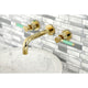 Kingston Brass KS8122DKL 2-Handle Wall Mount Bathroom Faucet, Polished Brass