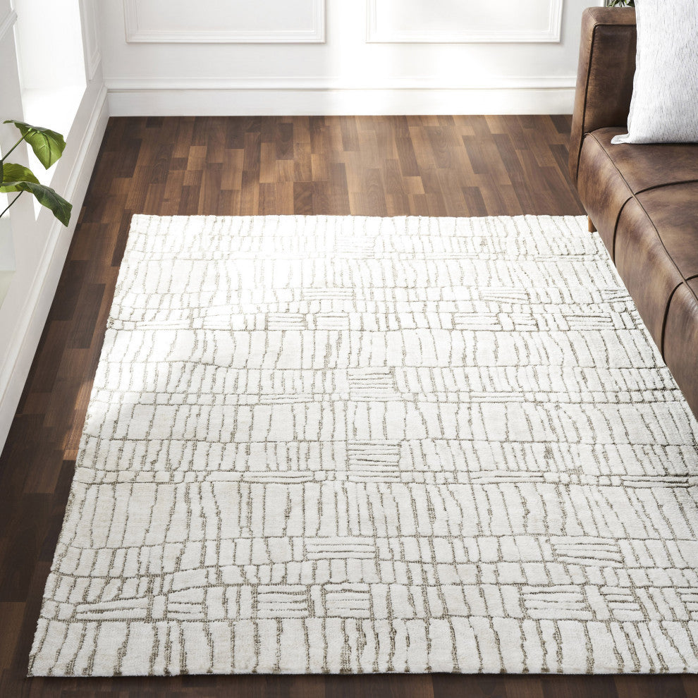 Hazel 5'3" X 7'3" Ft Machine Knitted Rug