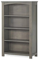 Transitional Bookcase, Wooden Construction With 4 Spacious Shelves, Dapper Gray