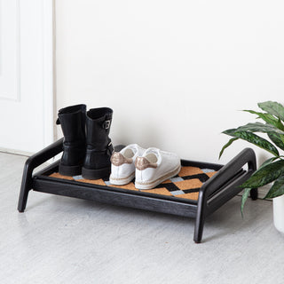Single-Tier Black Stand With 2-Pair Rubber Boot Tray Mt. Tam
