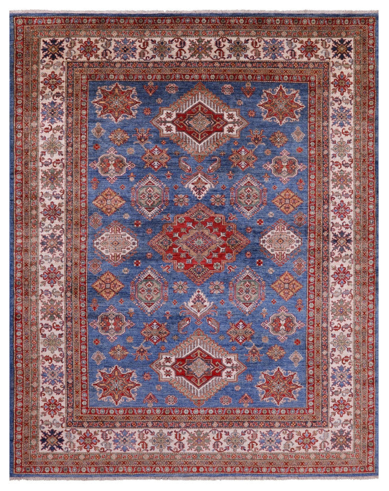 8' 2" X 10' 3" Super Kazak Hand Knotted Rug Q9515