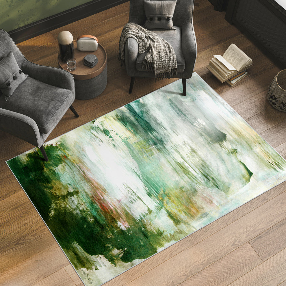 Garden Dreams Abstract Art Area Rug, 5'x7.5'