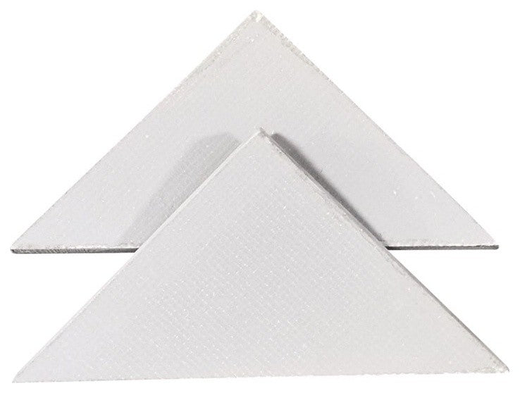Triangle 10"x10"x1" Corner Shelves, Set of 2