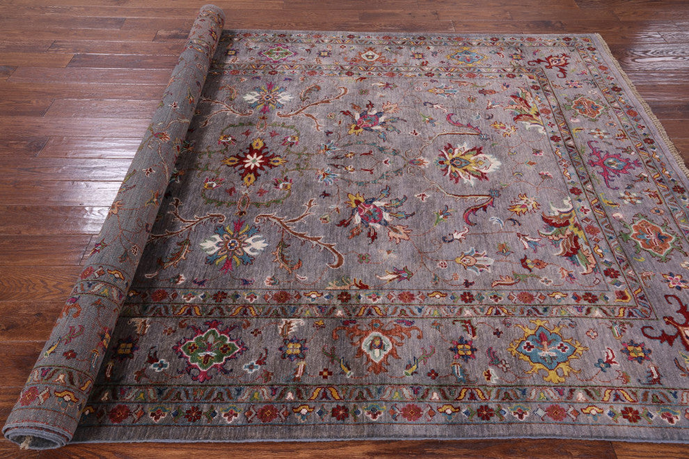 Persian Tabriz Hand-Knotted Wool Rug 6' 9" X 9' 8" Q7521
