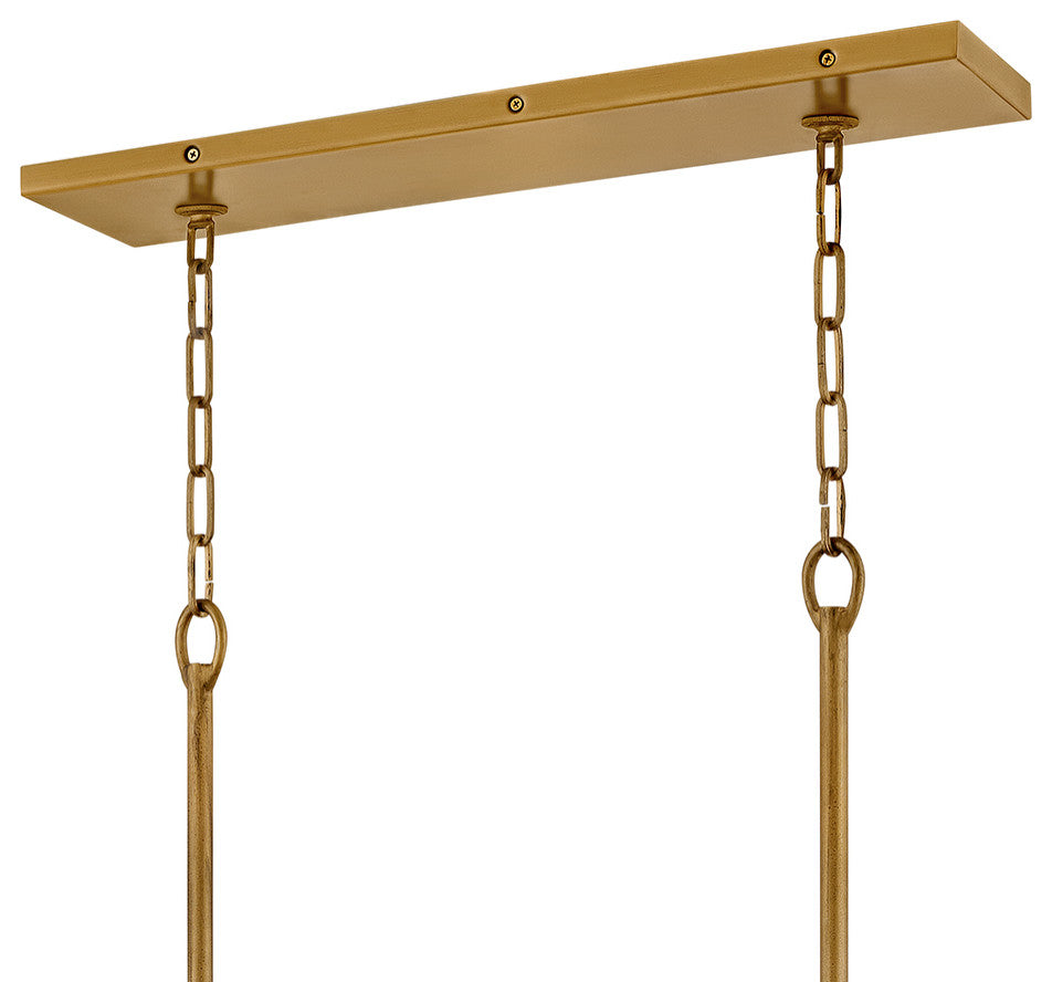 Hinkley 60" Flora Ten Light Linear Chandelier, Burnished Gold