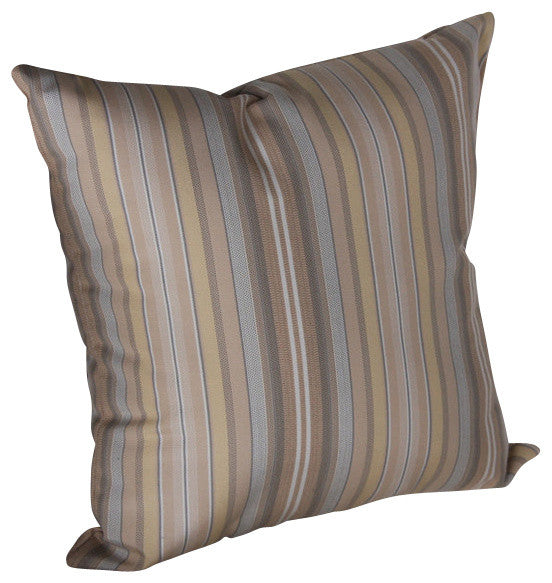 Outdoor Pillow, Gray Stripe, 15 Inch