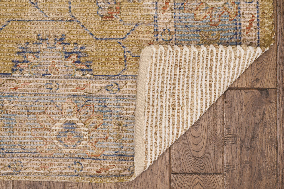 Morris Gold/Light Blue Karissa Distressed Moroccan Accent Rug, 5' X 7'