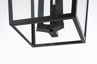 Home Living 14" Outdoor Pendant, Black