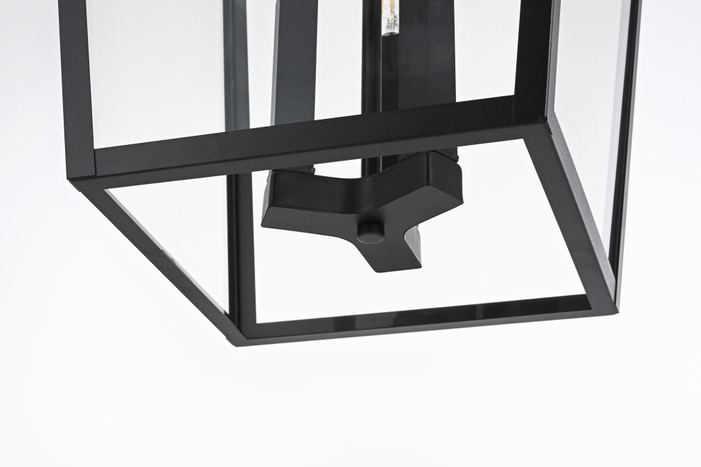 Home Living 14" Outdoor Pendant, Black