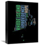 "Rhode Island Word Cloud 2" Fine Art Print