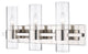 Zlite 343-3V-PN 3-Light Vanity, Clear