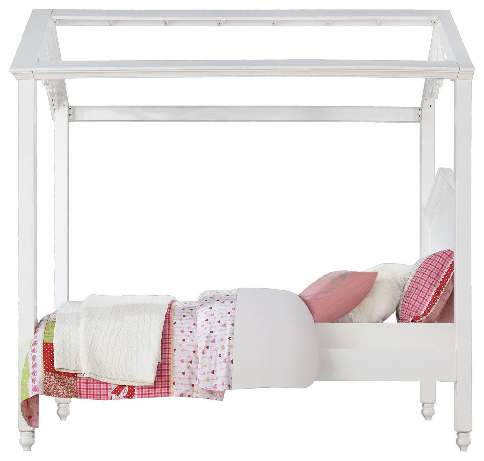 ACME Rapunzel Twin Bed, White
