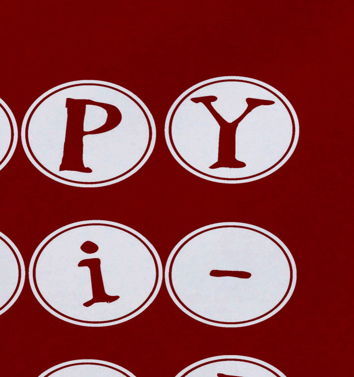 18"x14" Happy Holidays, Word Print Placemat, Red, Set of 4