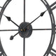 UTOPIA ALLEY Oversized Roman Round Wall Clock, 27" Diameter, Matt Black