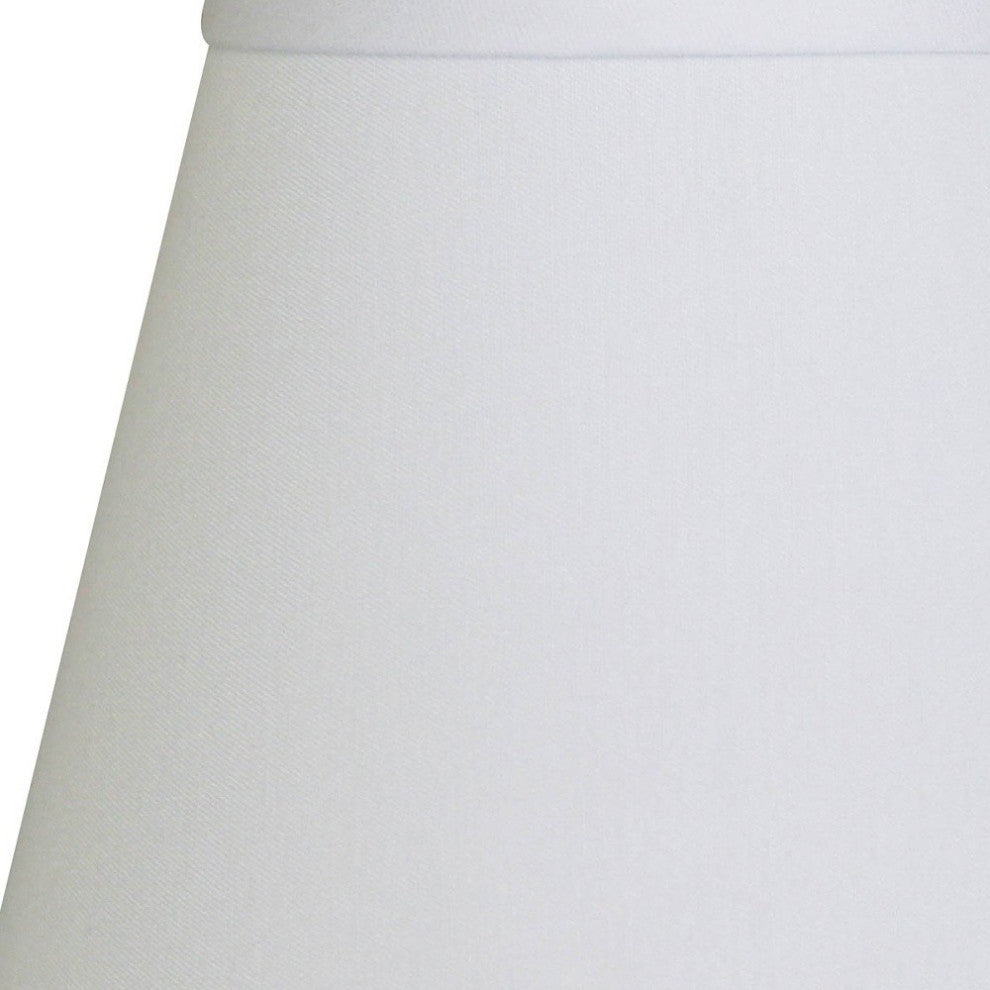 8" White Hardback Empire No Slub Lampshade