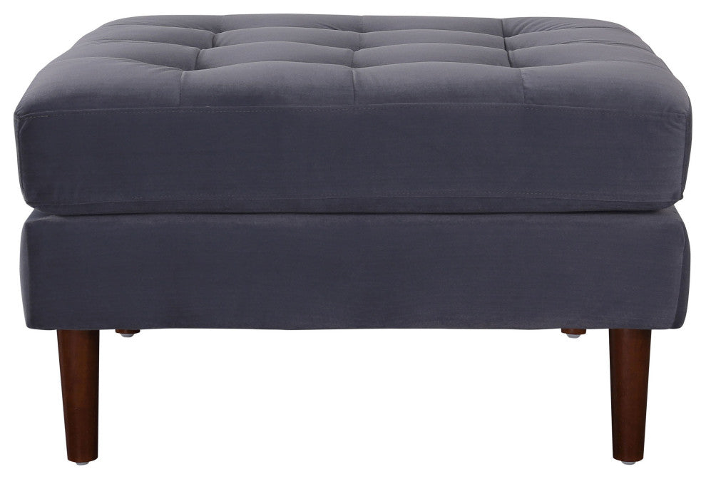 Frederick Transitional Modern Ottoman / Footstool, Gray
